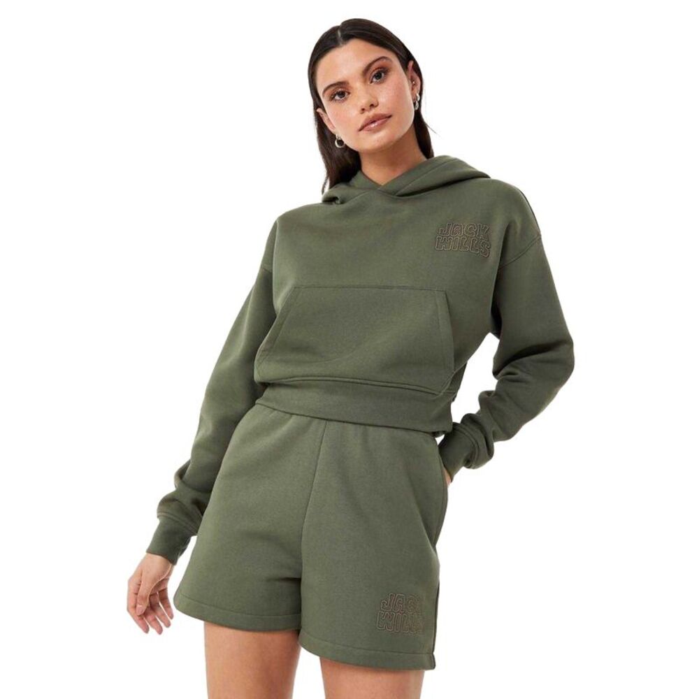 Jack Wills Womens/Ladies Fleece Shorts / Khaki Green